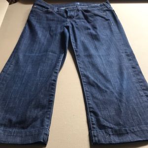 7 for Mankind cropped dark denim jean